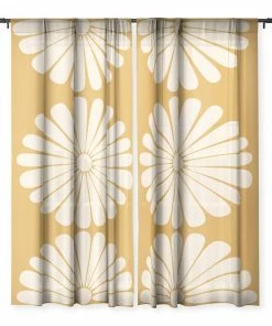 DYD RETRO DAISY XIX WINDOW CURTAINS WALL DECOR