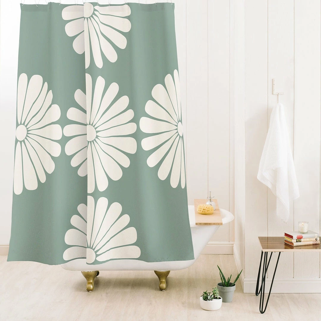 DYD RETRO DAISY XX SHOWER CURTAIN BATH 4 DYD RETRO DAISY XX SHOWER CURTAIN BATH