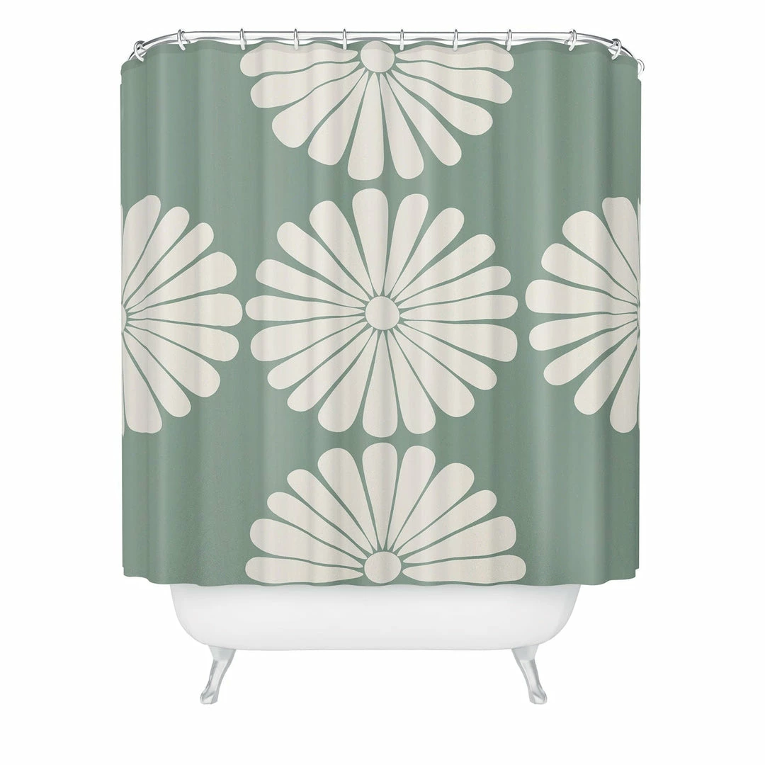 DYD RETRO DAISY XX SHOWER CURTAIN BATH 3 DYD RETRO DAISY XX SHOWER CURTAIN BATH