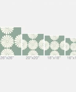 DYD BLACK RETRO DAISY THORW PILLOW