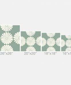 DYD RETRO DAISY THROW PILLOW BLACK