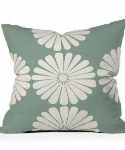 DYD RETRO DAISY THROW PILLOW BLACK
