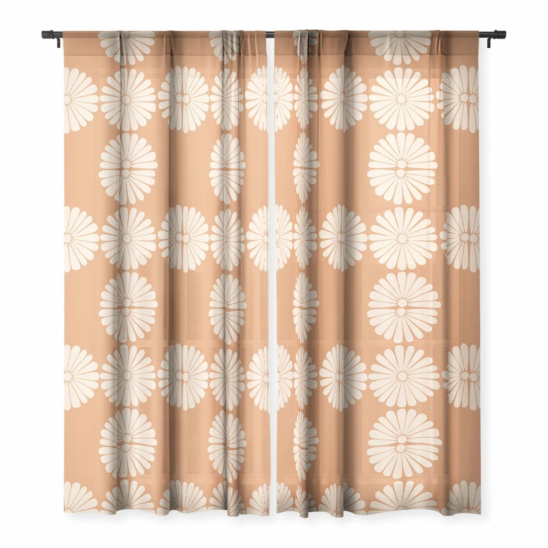 DYD WALL DECOR RETRO DAISY XXII WINDOW CURTAINS 6 DYD WALL DECOR RETRO DAISY XXII WINDOW CURTAINS