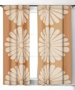 DYD WALL DECOR RETRO DAISY XXII WINDOW CURTAINS