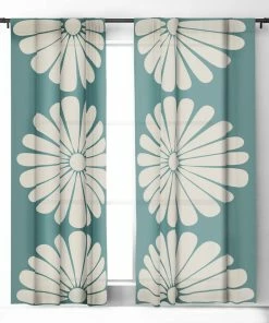 DYD WALL DECOR RETRO DAISY XXIII WINDOW CURTAINS