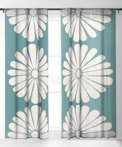 DYD WALL DECOR RETRO DAISY XXIII WINDOW CURTAINS