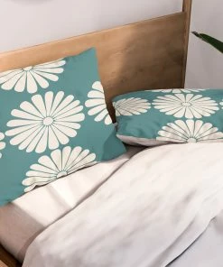 DYD SKY & WATER RETRO DAISY XXIII PILLOW SHAMS