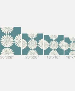 DYD BLACK RETRO DAISY THORW PILLOW