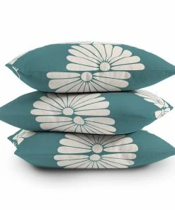 DYD RETRO DAISY THROW PILLOW BLACK