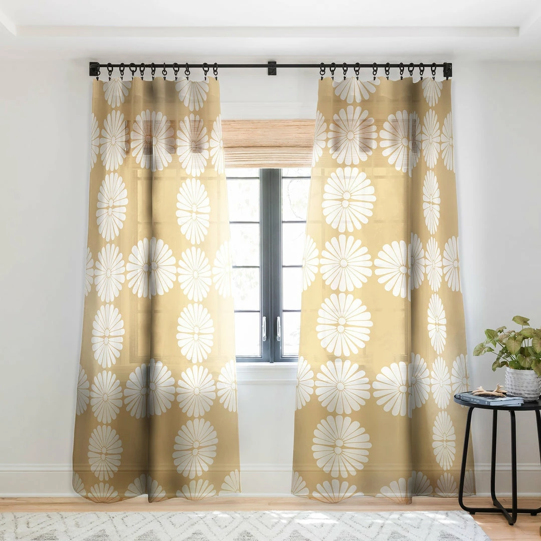 DYD RETRO DAISY XXIV WINDOW CURTAINS WALL DECOR 7 DYD RETRO DAISY XXIV WINDOW CURTAINS WALL DECOR