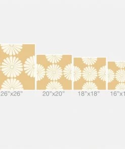 DYD RETRO DAISY THROW PILLOW BLACK