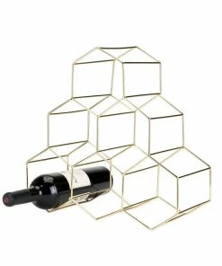 VK GOLD GEO COUNTERTOP WINE RACK