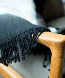 BG BLACK CLOUD WOOLEN THROW (INDIA)