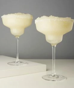 VK COCKTAILS ANGLED CRYSTAL MARGARITA GLASSES