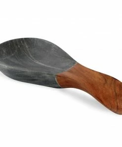 BH MARBLE AND ACACIA SPOON REST ENTERTAINING