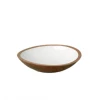 BH ENTERTAINING MANGO WOOD & ENAMEL SHALLOW BOWL SMALL 1 BH ENTERTAINING MANGO WOOD & ENAMEL SHALLOW BOWL SMALL