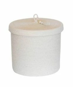 MM IVORY COTTON LIDDED BASKETS (SOUTH AFRICA)