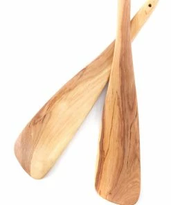 SW OLIVE WOOD KAFI PADDLE SALAD SERVING SET (KENYA) EASTERN AFRICA