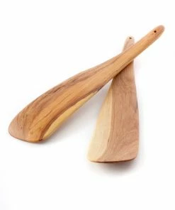 SW OLIVE WOOD KAFI PADDLE SALAD SERVING SET (KENYA) EASTERN AFRICA