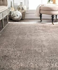 NLD VINTAGE MEDALLION CANTRELL FRINGE RUG MID CENTURY