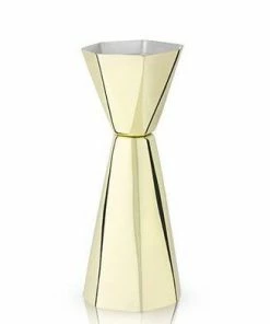 VK COCKTAILS FACETED GOLD JIGGER