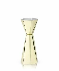 VK COCKTAILS FACETED GOLD JIGGER