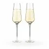 VK ANGLED CRYSTAL CHAMPAGNE FLUTES COCKTAILS