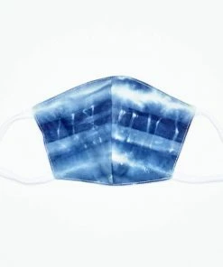 AN INDIGO DYED FACE MASK