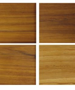 BH TEAK SQUARE COASTERS (set Of 4)