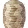 SWD BASKETS SILVER & WHITE ZIG BASKET 30" (SENEGAL) 2 SWD BASKETS SILVER & WHITE ZIG BASKET 30" (SENEGAL)