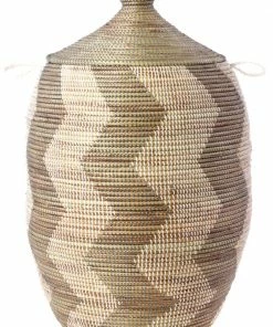 SWD BASKETS SILVER & WHITE ZIG BASKET 30