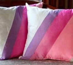 NO BOHO PINK LIGHT SILK THROW PILLOW (THAILAND)
