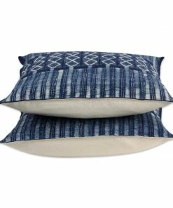 NO INDIGO WATERFALL BATIK COTTON PILLOW (THAILAND)