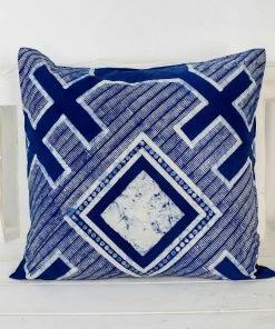 NO BOHO INDIGO HMONG BATIK COTTON PILLOW (THAILAND)