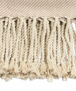 NO BOHO ECRU SWEET BLUE THROW (PERU) 9 NO BOHO ECRU SWEET BLUE THROW (PERU)