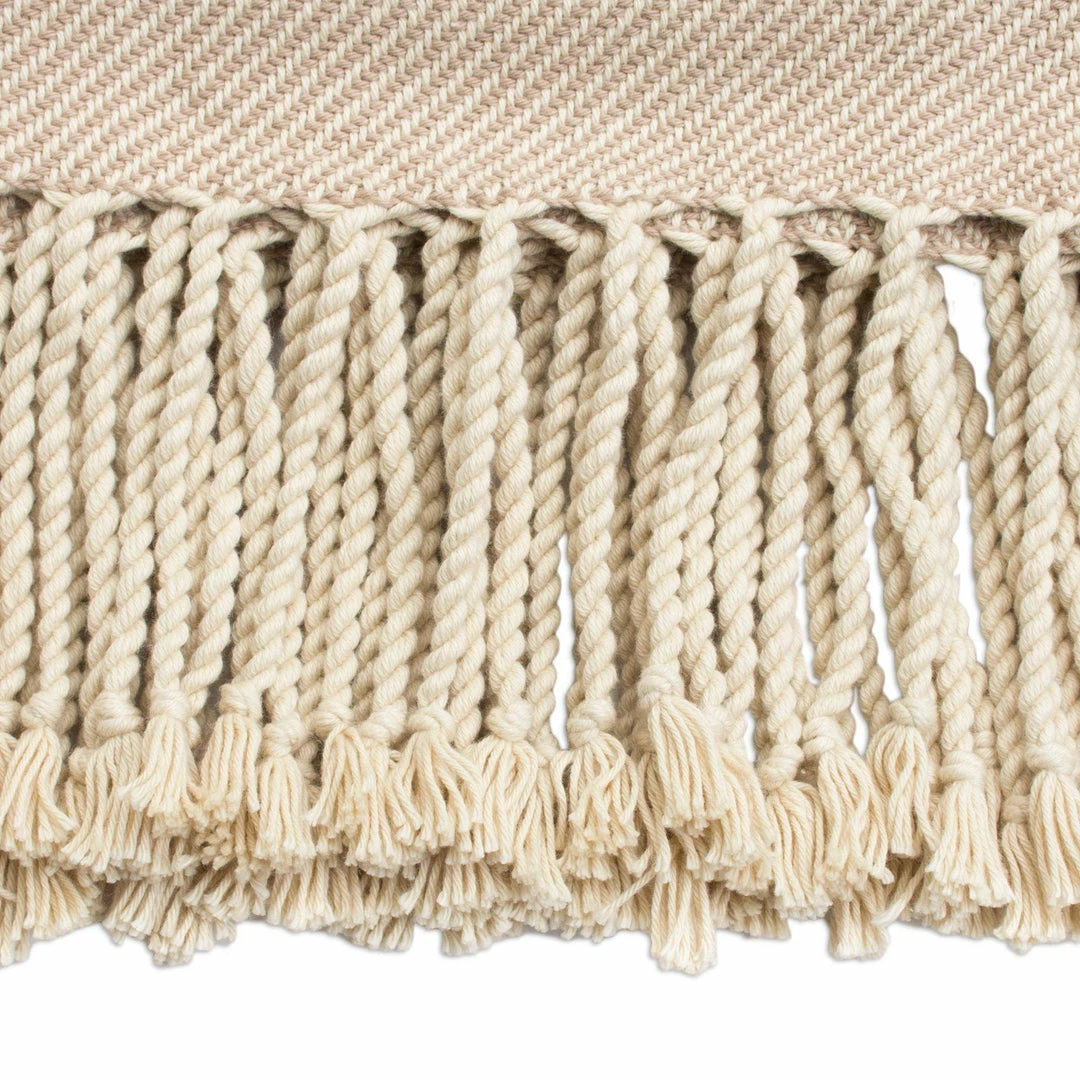 NO BOHO ECRU SWEET BLUE THROW (PERU) 6 NO BOHO ECRU SWEET BLUE THROW (PERU)