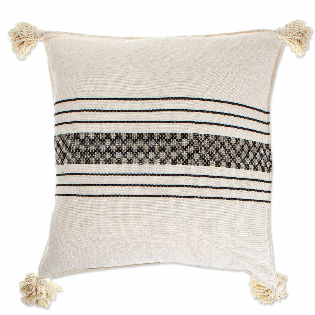 NO WHITE OAXACAN CROSS STITCH PILLOW BOHO 3 NO WHITE OAXACAN CROSS STITCH PILLOW BOHO
