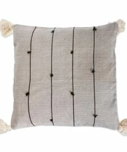 NO GREY ON POINT STITCHED LINE PILLOW (OAXACA)