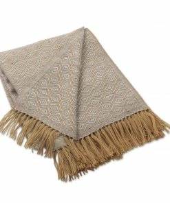 NO BOHO GOLDEN DIAMONDS THROW (PERU)