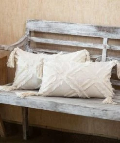 NO BOHO WHITE HEAVEN ON EARTH COTTON PILLOW