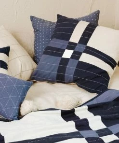 AN BOHO COBALT PATCHWORK THROW PILLOW 13 AN BOHO COBALT PATCHWORK THROW PILLOW