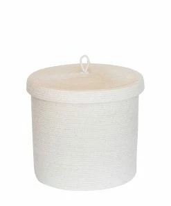 MM IVORY COTTON LIDDED BASKETS (SOUTH AFRICA)