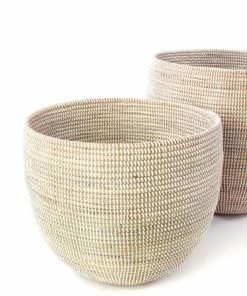 SWD WHITE DEEP NESTING BASKET SET (SENEGAL) BASKETS