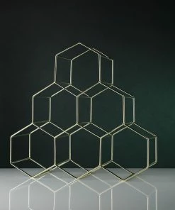 VK GOLD GEO COUNTERTOP WINE RACK 7 VK GOLD GEO COUNTERTOP WINE RACK