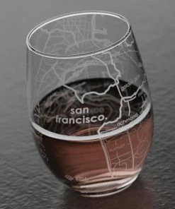 WT SAN FRANCISCO STEMLESS WINE GLASS