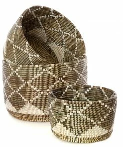 SWD DARK DIAMOND NESTING BASKETS SET (SENEGAL)