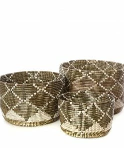 SWD DARK DIAMOND NESTING BASKETS SET (SENEGAL)