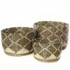 SW SILVER & BROWN NESTING DIAMOND BASKETS (SENEGAL) 1 SW SILVER & BROWN NESTING DIAMOND BASKETS (SENEGAL)