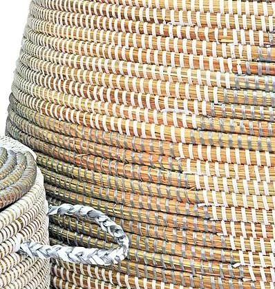 SWD SILVER & WHITE HERRINGBONE BASKETS (SENEGAL) 7 SWD SILVER & WHITE HERRINGBONE BASKETS (SENEGAL)
