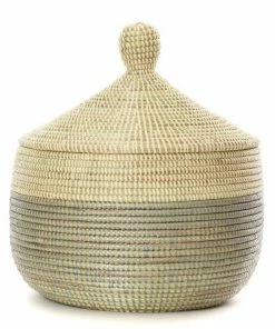 SW BASKETS SILVER DIPPED CATHEDRAL BASKET (SENEGAL)